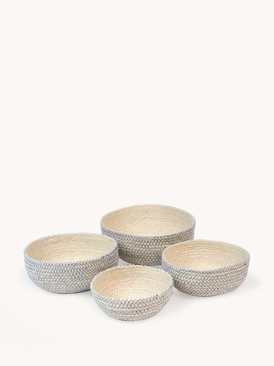 Amari  Round Bowl - Blue (Set of 4)