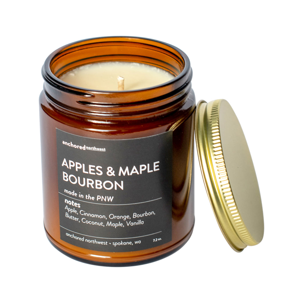 Apples Maple & Bourbon Amber Tumbler Candle