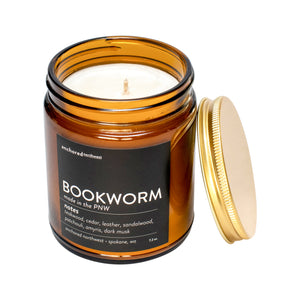 Bookworm  Amber Tumbler Candle